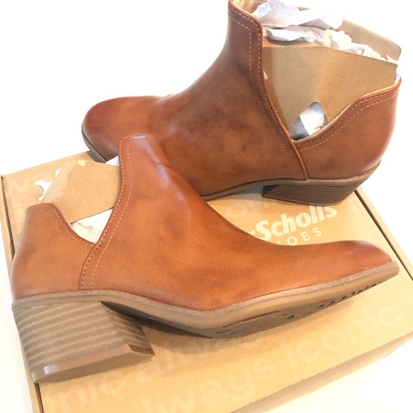 Dr. Scholl's Women Lucille brown block Heel Ankle western bootie slip on 6.5 M - Picture 3 of 9